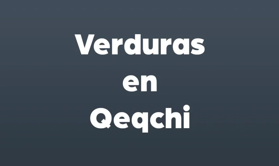 Verduras en qeqchi y español COMPLETO