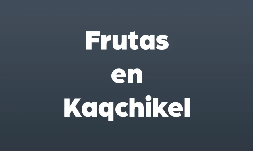 Frutas en Kaqchikel para colorear