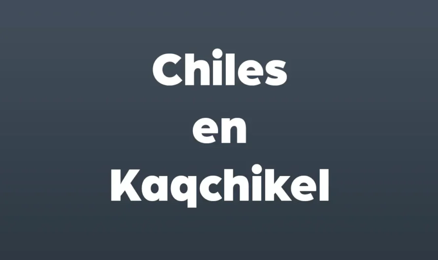 Chiles en kaqchikel a español o viceversa «IK»