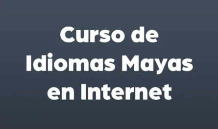 Curso de Idiomas Mayas en Internet