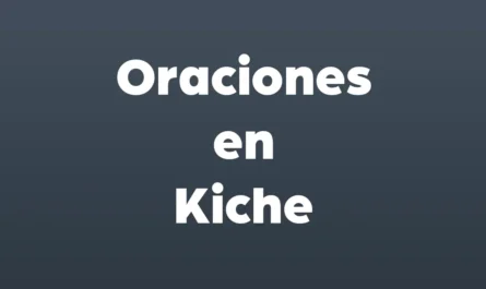 oraciones en kiche