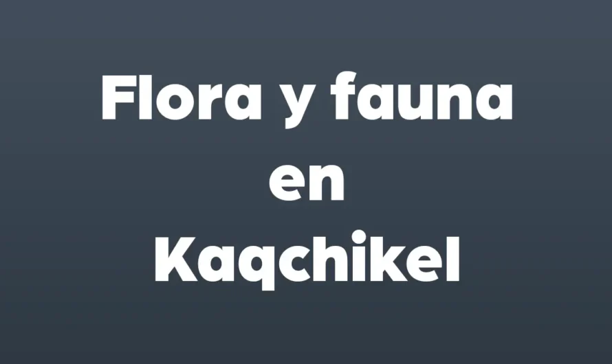 Flora y fauna en kaqchikel 🐼☘