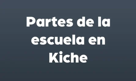 partes de la escuela en kiche