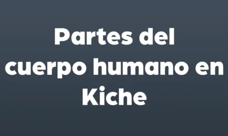 partes del cuerpo humano en kiche
