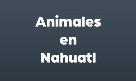 animales en nahuatl