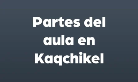 Partes del aula en kaqchikel