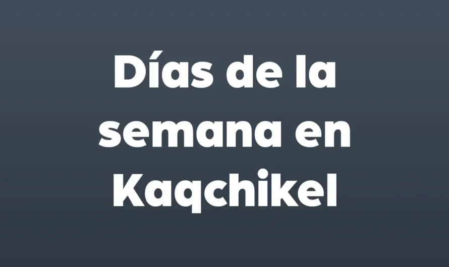 Imágenes de los Días de la semana en Kaqchikel