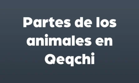 parte de los animales en qeqchi