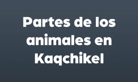 partes de los animales en kaqchikel