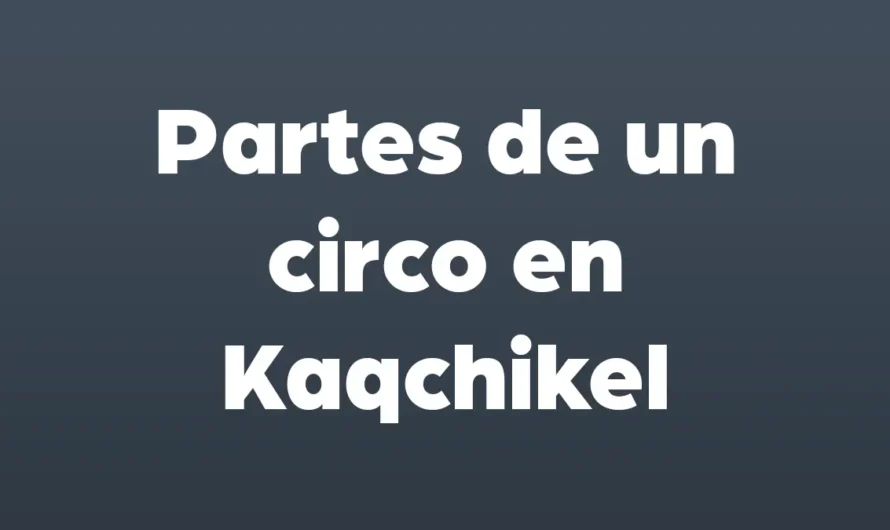 Partes de un CIRCO en Kaqchikel