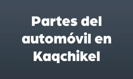 partes del automovil en kaqchikel
