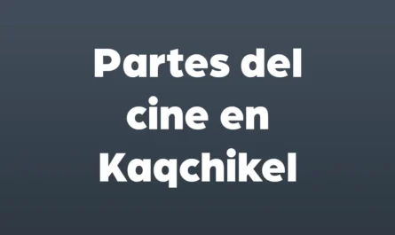 partes del cine en kaqchikel