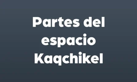 partes del espacio en kaqchikel