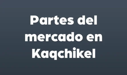 partes del mercado en kaqchikel