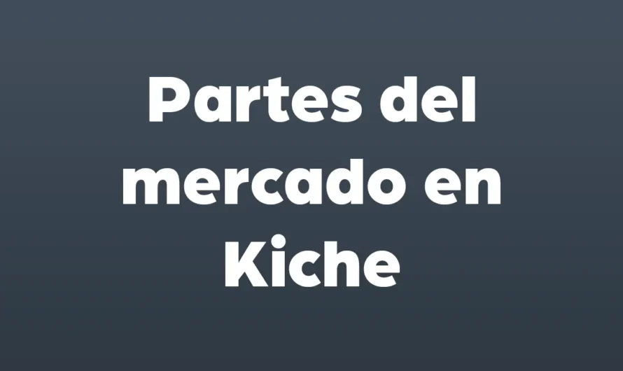 Partes del MERCADO en Kiche