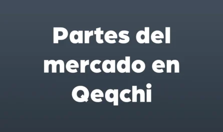 partes del mercado en qeqchi
