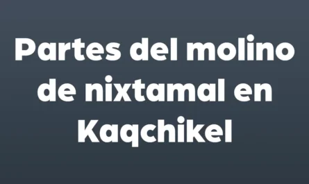 partes del molino de nixtamal en kaqchikel