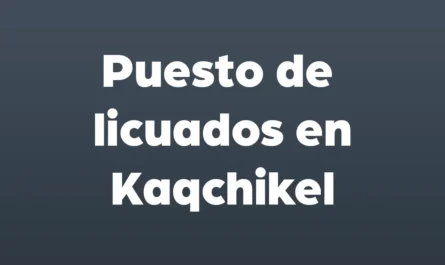 puesto de licuados en kaqchikel