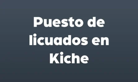 puesto de licuados en kiche
