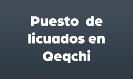 puesto de licuados en qeqchi