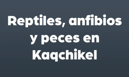 reptiles anfibios y peces en kaqchikel