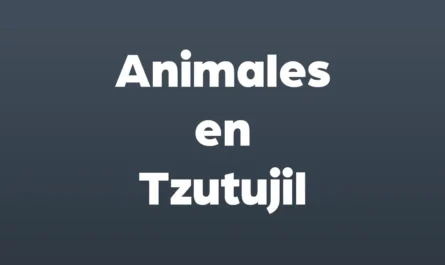 animales en tzutujil