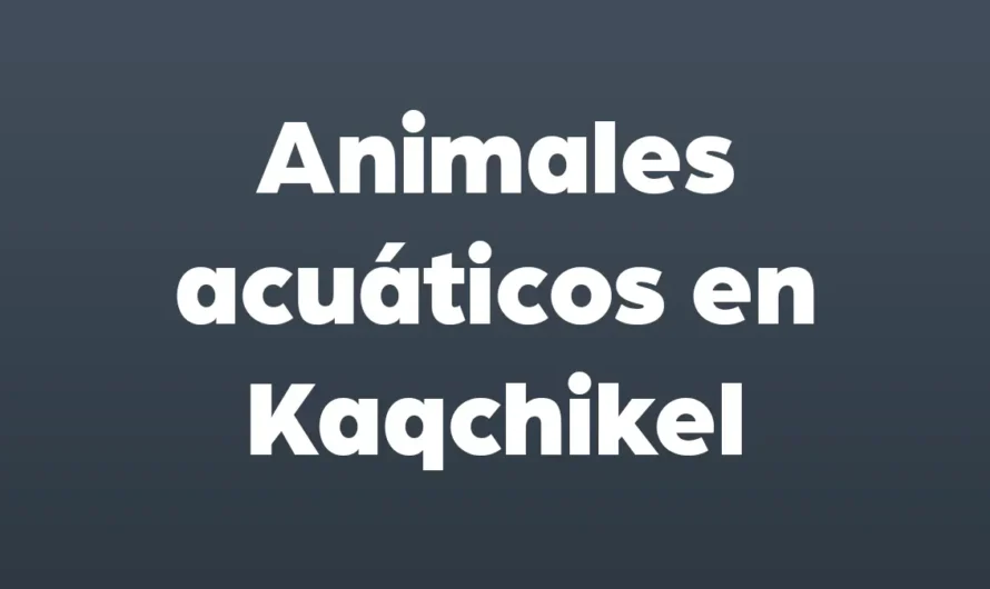 TODOS los Animales acuáticos en KAQCHIKEL con IMÁGENES y AUDIOS