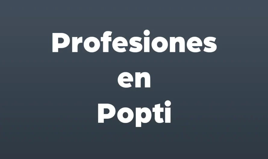 Profesiones y oficios en Popti