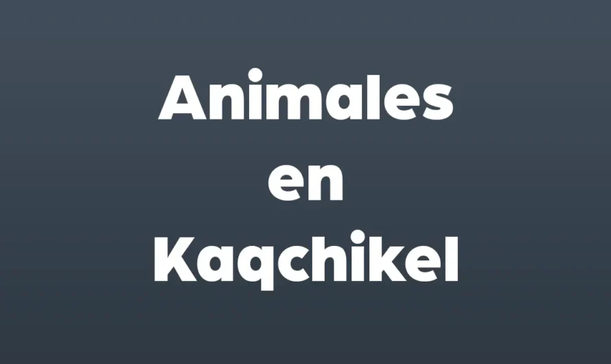 Animales en kaqchikel y español COMPLETO