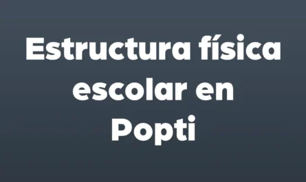 estructura fisica escolar en popti