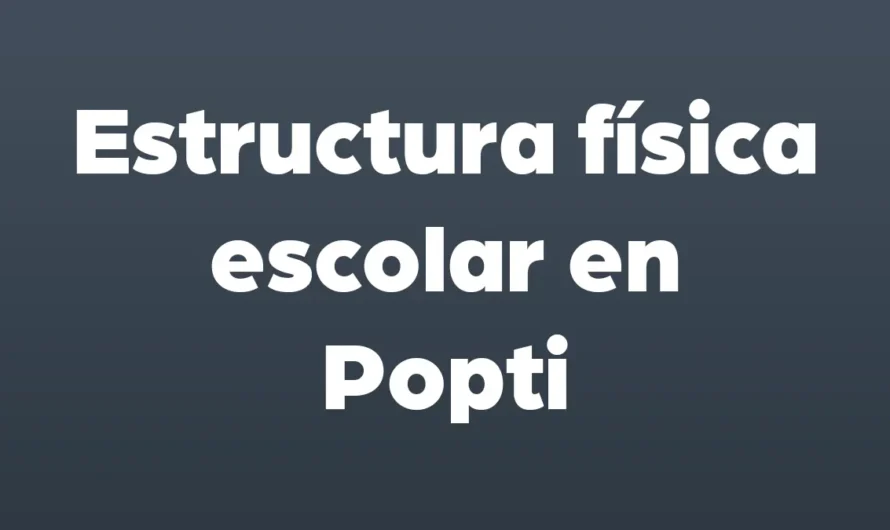 Estructura Física Escolar en Popti