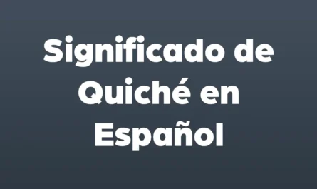 significado de quiche en espanol